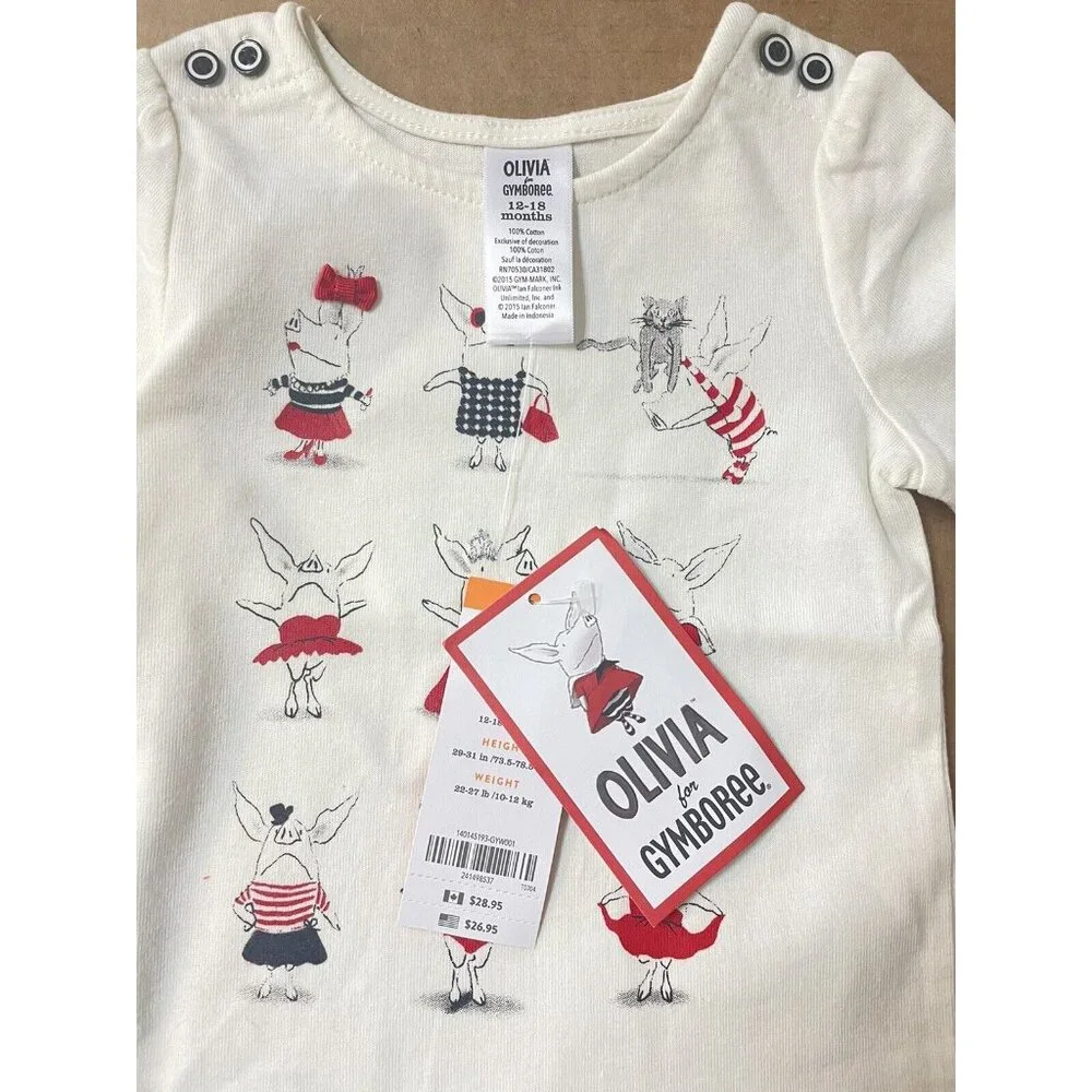 So Cute Gymboree OLIVIA Baby Girl Tee 12-18 M